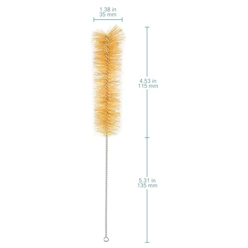 stonylab 10 Pack Tube Brushes, Bristle Test Tube Bottle Wash Cleaning Brushes with Radial Tufted End for Laboratory, Size L - size: Large