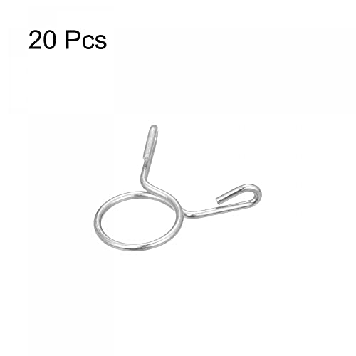 uxcell Fuel Line Hose Clips, 20pcs 11mm ID Fit 12.5-13mm OD Hose 304 Stainless Steel Water Pipe Air Tubing Spring Hose Clamps for Motorcycle Scooter - size: 11mm