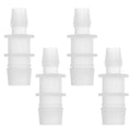 4pcs Plastic Hose Barb Fitting 9/16" to 3/8" Barbed Splicer Mender Joint Adapter Aquarium Clear - size: 9/16"-3/8"