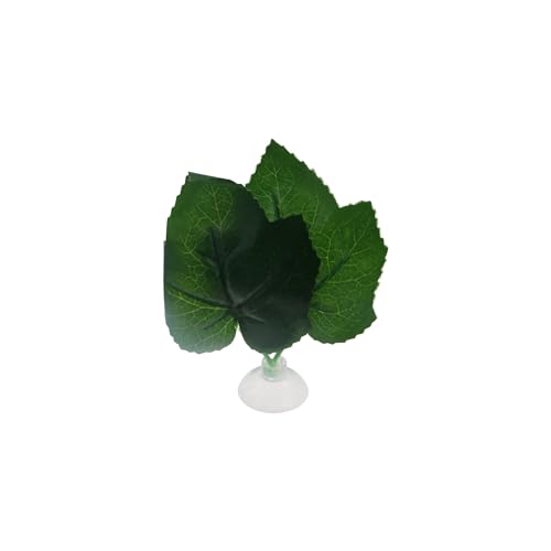 Plastic Leaf Plant for Freshwater or Fish Tanks, Betta Hammock Bed Leaf Artificial Silk Plants Aquarium Pad Artificial Fish Tank Rest Spawning Bed with Suction Cup Aquarium Fish Tank Plant Leaves