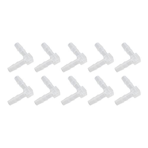 10Pcs Elbow Hose Barb Plastic Fitting 90 Degree Equal Barbed Joint L Shape - Wide Range of Use (4mm) - size: 4mm