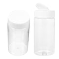 2pcs Portable Fish Feeding Bottles with Lid Aquarium Fish Food Feeders Storage Containers Leak-Resistant White Plastic Dispenser for Aquarium Accessories