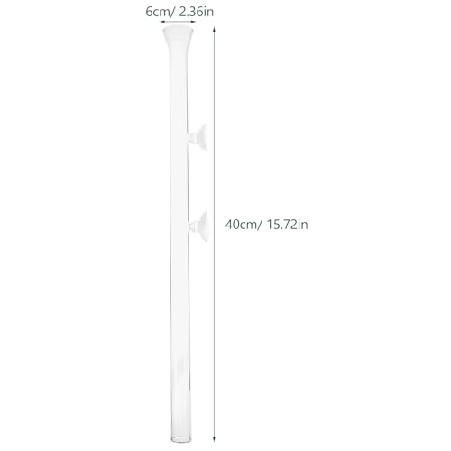 Yardwe Shrimp Feeder Tube and Feeding Dish for Aquarium Fish Tank, Glass 40cm, Aquarium Feeder Tool for Shrimp and Fish Feeding Supplies