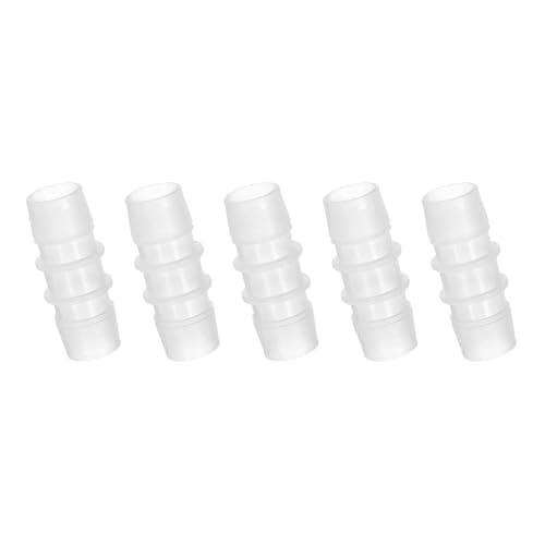 MECCANIXITY 5pcs Plastic Hose Barb Fitting, 3/4" Barbed Hose Pipe Fitting Splicer Mender Joint Adapter for Water Liquid Fuel Line Tube, Clear - color: Clear, size: 0.75 Inch