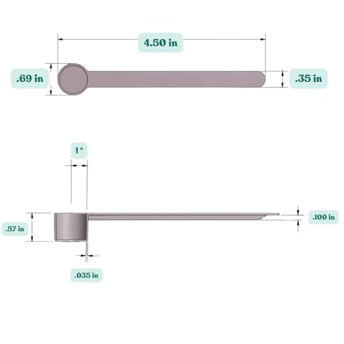 1/2 Teaspoon (2.5 mL) Long Handle Plastic Measuring Spoon for Coffee, Protein Powder, Pet Food, Spices, Grains, Dry Goods – Food-Grade BPA-Free (Pack of 10) - size: 2.5 mL | 1/2 Teaspoon