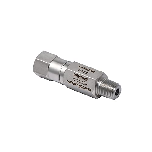 In-line Ball Check Valve - Stainless Steel 316 One Way (SS316, 1/4"NPT MxF)