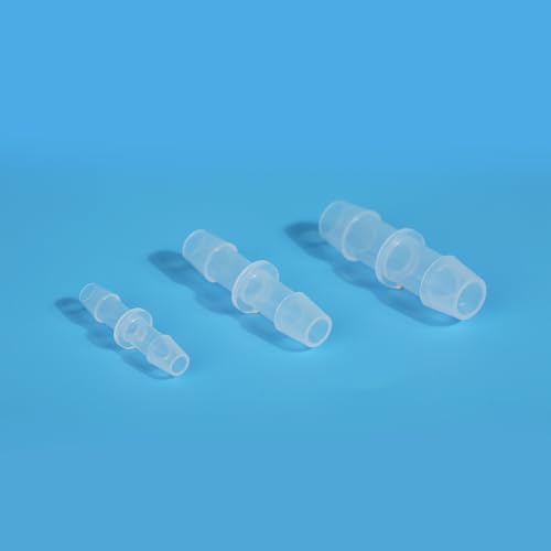 10pcs 1/2" PP Plastic Hose Barb Fitting, Pharmaceutical Polypropylene Connectors Barbed Splicer Mender Joint Adapter Union Fittings - size: 1/2 Inch, style: 10pcs