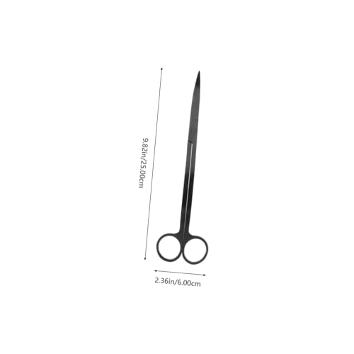 Garneck Stainless Steel Aquatic Plant Scissor for Fish Tank Durable Water Plant Trimmer with Comfortable Finger Rings Aquarium Planting Tool for Freshwater Saltwater Landscapes