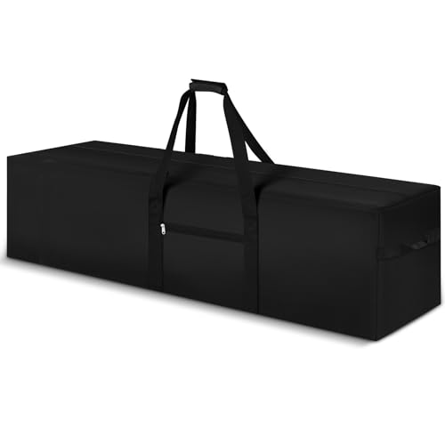 65 x 16 x 16 Inch, 257 L Extra Large Duffle Bag Camping Tent Storage Bag Heavy Duty Waterproof Sports Equipment Carrying Case for Tent Pole Travel Canopy Hammock Tripod Fishing Outdoor Moving - color: Black, size: 65 x 15.5 x 15.5 Inch, 257 L