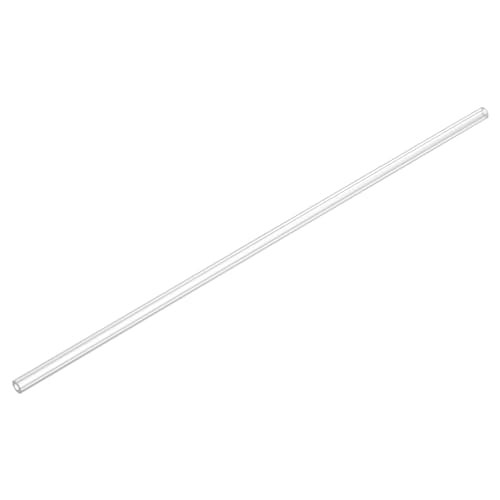 uxcell Clear Rigid Tubing 3mm(1/8") ID x 7mm(0.28") OD x 1Ft Length Round Plastic Polycarbonate Tube - size: 3mmx7mm