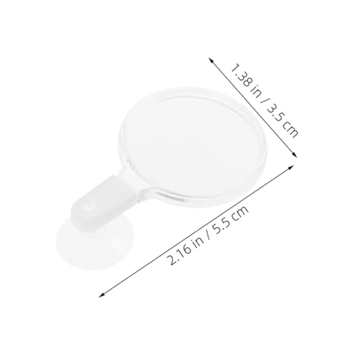 minkissy 4pcs Acrylic Fish Tank Magnifiers Cups High Definition Viewing for Plants and Creatures for Observing Betta Fish and Landscapes