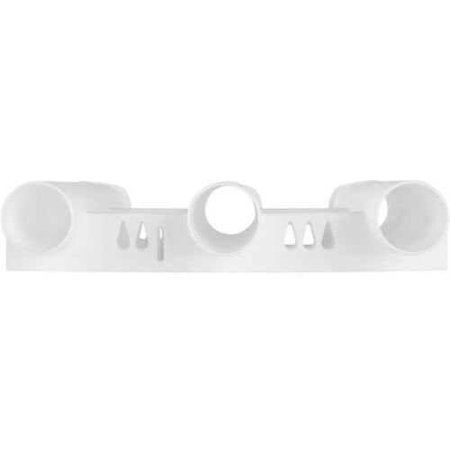 HiUmi Wall Mounted Fishing Rod Holders Tubes Links Fishing Rod Holder Rack Rests (3-Pole-White) - color: 3-pole-white