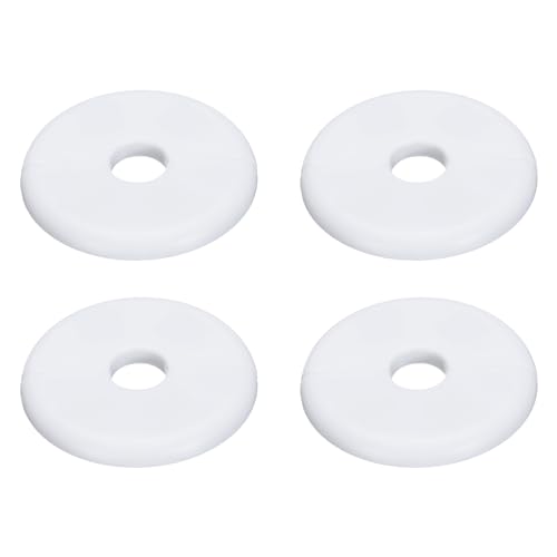 uxcell 4pcs Wall Split Flange 80mm / 3.1" OD Escutcheon Plate ABS Round Self-Adhesive Plumbing Cover Plates for 22mm / 0.9" Dia Water Pipe Faucet Decoration Accessories, White - color: White, size: 22mm