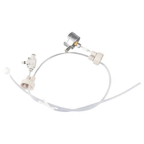 DIY CO2 Generator System Kit for Aquarium, White Professional Plant System with Tube Valve Gauge Bottle for Moss