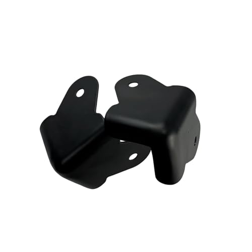 Heavy Duty Black Corner Protectors 8 Pack Iron Edge Guards for Furniture and Boxes Anti Dent Protection with Mounting Screws Powder Coat Finish