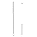 2 Pack Straw Cleaner Brush, Reusable Metal Handles Straw Cleaner Brush Extra Long for Stanley Mug 40, 30, 20 oz, 10mm Wide for Sippy Cup, Water Bottle and Tubes (Clear+Clear)