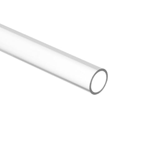 uxcell Clear Rigid Tubing 9mm(0.35") ID x 11mm(0.43") OD x 1Ft Length Round Plastic Polycarbonate Tube - size: 9mmx11mm