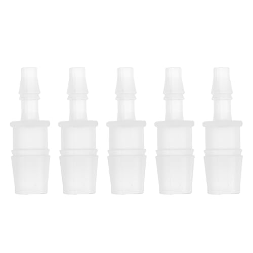 5 Pcs Aquarium Plastic Hose Barb Fitting 7/32" to 7/16" Hose ID Connectors Clear Plastic - size: 7/32"-7/16"