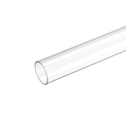 MECCANIXITY Plastic Pipe Rigid Polycarbonate Round Tube Clear 0.86"(22mm) ID 1"(25mm) OD 17" (425mm) High Impact for Lighting, Models, Water Plumbing - size: 0.86"IDx1"ODx17"