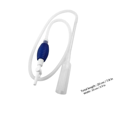 Aquarium Fish Tank Water Changer Manual Pump Siphon Cleaner Medium Size White Gravel Cleaning Tool for Freshwater Fish Tank Maintenance
