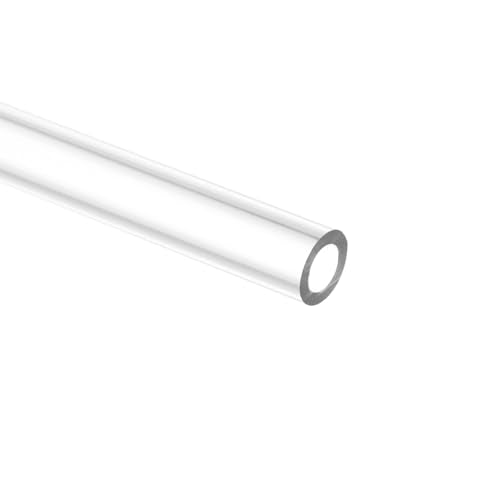 uxcell Clear Rigid Tubing 5mm(3/16") ID x 8mm(5/16") OD x 1Ft Length Round Plastic Polycarbonate Tube - size: 5mmx8mm