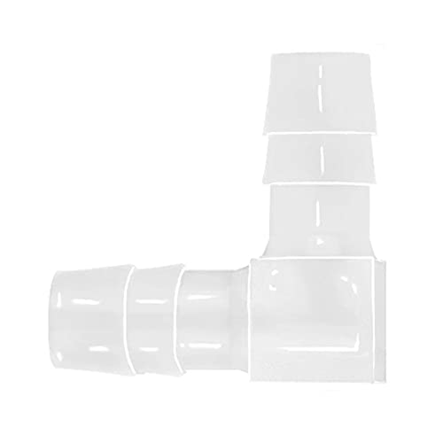 Plastic 5/16” Hose ID 90 Degree Elbow Barb Fitting, 6 Pcs Equal Barbed Joint Splicer Mender Adapter Union Adapter for Boat Aquarium - size: 5/16 Inch