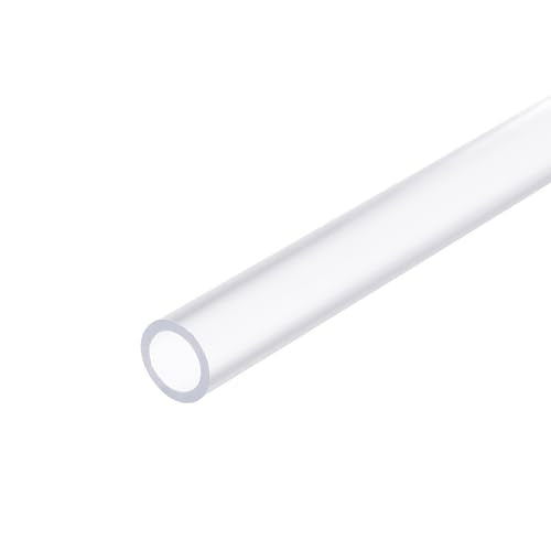 MECCANIXITY Clear PVC Rigid Tube Round Pipe 12mm(1/2"） ID 16mm(5/8"） OD 14" High Impact for Water Pipe, Aquarium, Fish Tank, Greenhouse Garden, Clear - color: Clear, size: 12mm x 16mm