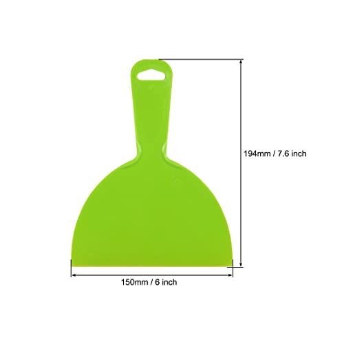 uxcell Putty Scraper 6" Plastic Flexible Putty Knives Disposable Spreader for Taping Drywall Wall Painting Green 2pcs - size: 6"