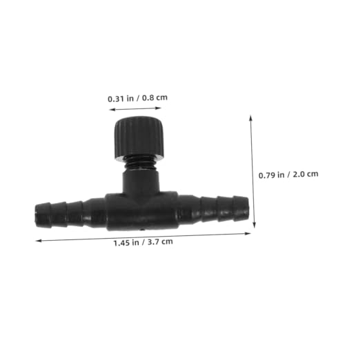 Toyvian 10pcs T Shaped Aquarium Control Valves Adjustable Air Flow Regulators Plastic 5mm Airline Tubing Aquarium Pump Accessories for Fish Tanks