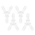 Plastic Hose Barb Fitting 3/32" Y Shaped Barb Connector PP 4 Pcs - size: 3/32"