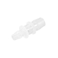 uxcell Aquarium Air Valve Connector Straight Clear White Plastic Airline Tubing 8mm to 12mm
