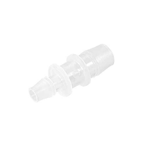 uxcell Aquarium Air Valve Connector Straight Clear White Plastic Airline Tubing 8mm to 12mm