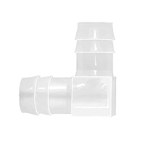 Plastic 5/8” Hose ID 90 Degree Elbow Barb Fitting, 6 Pcs Equal Barbed Joint Splicer Mender Adapter Union Adapter for Boat Aquarium - size: 5/8 Inch