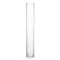 WGVI Quality Thick Weighted Tall Clear Cylinder Glass Vases, 4" W x 28" H, Flower Arrangement Floating Candle Holders Wedding Centerpieces Event Floral Container Floor Display Home Décor, 1 Piece - size: 4"x28"H