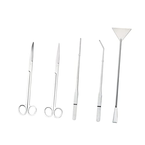 Stainless Steel Aquatic Plant Tools Tweezers Scissors Spatula for Aquarium Aquascaping Fish Tank Care Resistant Ergonomic Design for Easy