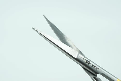 Kingfisher Fly Tying Hair Scissors, 4.5 Inch, Straight - color: Gold