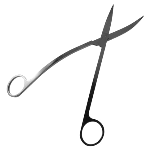 UPKOCH Aquatic Scissors Plant Clean Aquarium Fish Tank Tools Aquascaping Tools Stainless Steel Black