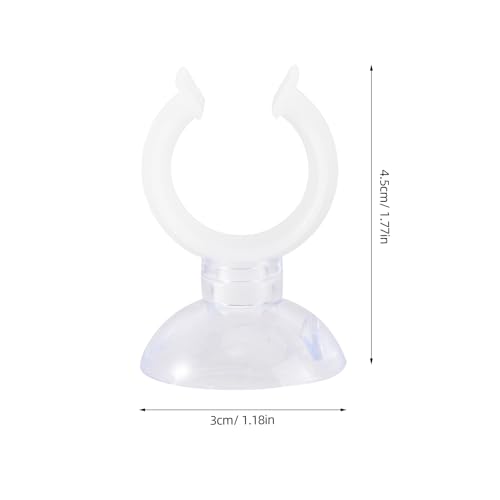POPETPOP Aquarium Water Clips 6 Pack Fish Tank Fixed Clamps with Suction Cups Water Pipe Holder for Secure Hose Fixing in Freshwater Aquariums Compact and Easy to Install - size: 4.50X3.00X2.00CM