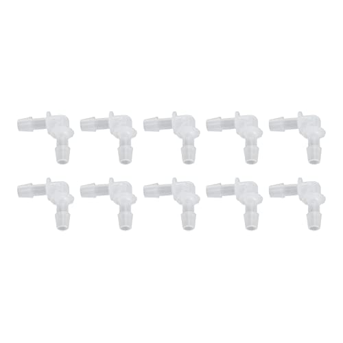 SUNGOOYUE Plastic Fitting 90 PE Elbow Hose Connector 6.4mm Same Diameter Tube Fitting for Pump Tube and Silicone Fish Tank Hose Connection Antiscratch Antirust (7.9mm) - size: 7.9mm