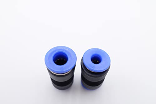 Push to Connect Fitting 6mm Tube OD x 4mm Tube OD Reducer, Pneumatic Air Water Straight Union Two Way Connector/Coupler (Pack of 5) - size: 6mm - 4mm
