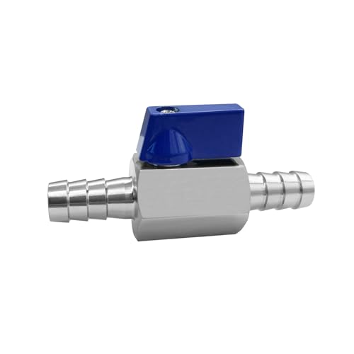 2PCS Stainless Steel 1/2" Mini Ball Valve Shut Off Valve 1/2" Hose Barb - size: 1/2" Hose Barb, style: Pack of 2