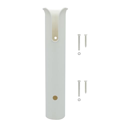 HiUmi Fishing Rod Holder Racks Bracket Wall Mounted Boat Side Mount Tool Holder Tube Links with Screws 2/4/6 Pole Tube (6-TUBE White) - color: 6-TUBE White