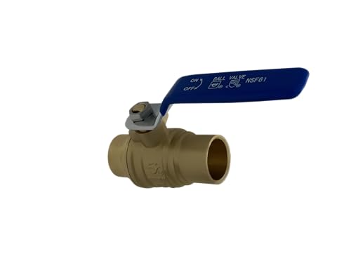 XFITTING 3/4 in Sweat Ball Valve, Brass, 600 WOG (Water, Oil, Gas), 10 Pieces - size: 3/4" Sweat