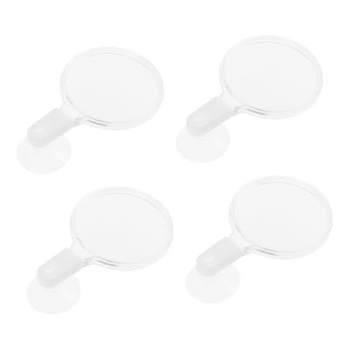 minkissy 4pcs Acrylic Fish Tank Magnifiers Cups High Definition Viewing for Plants and Creatures for Observing Betta Fish and Landscapes