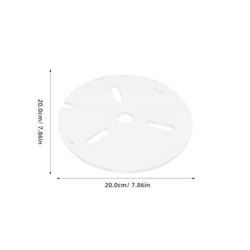 Clear Aquarium Lid: Rimless Acrylic Fish Tank Top Cover, Cat-Proof Anti-Jump Aquarium Hood Terrarium Lid with Holes Feeding Betta, Reptiles, 20cm/8in Dia.