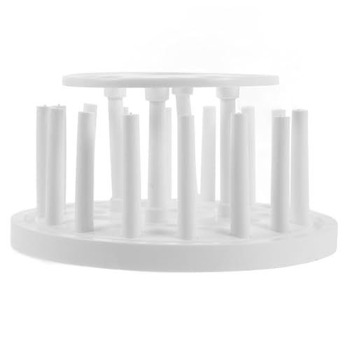 PRETYZOOM 12-Hole Plastic Test Tube Rack Reusable Sampling Tube Holder PP Organizer for Laboratory Use