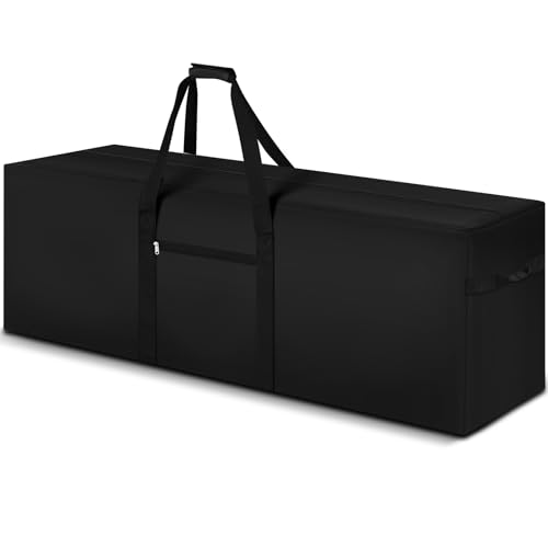 60 x 17 x 20 Inch, 332 L Extra Large Duffle Bag Camping Tent Storage Bag Heavy Duty Waterproof Sports Equipment Carrying Case for Tent Pole Travel Canopy Hammock Tripod Fishing Outdoor Moving - color: Black, size: 60 x 17 x 20 Inch, 332 L