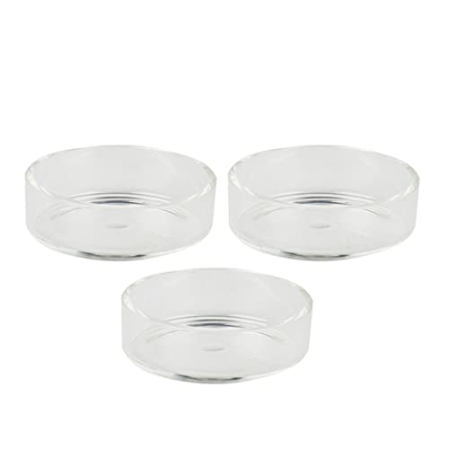 3pcs Round Shrimp Food Glass Bowl Crystal Shrimp Feeding Bowl for Aquarium Feed Dish Feeder for Supplies - size: Size 1