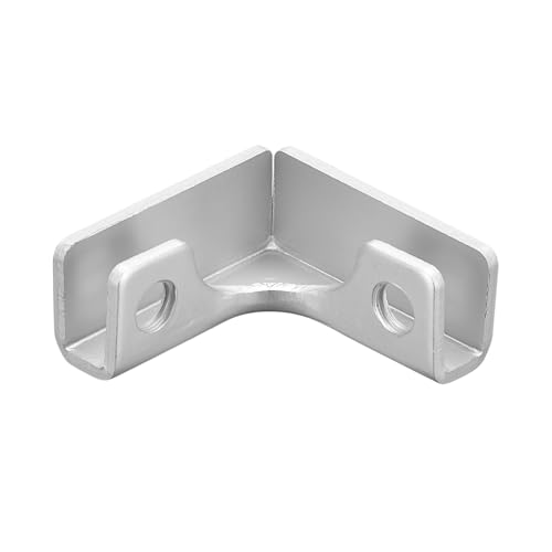 uxcell Glass Fixing Clip, 4pcs for 4-8mm Aluminum Alloy L-Shaped Glass Connector Combination Bracket Reinforced Clamp for Glass Display Cabinet, Fish Tank - size: 4-8mm