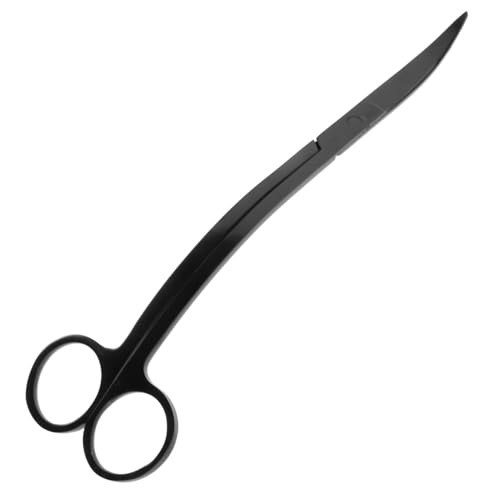 UPKOCH Aquatic Scissors Plant Clean Aquarium Fish Tank Tools Aquascaping Tools Stainless Steel Black